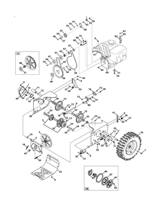 Drive System Diagram and Parts List for 2X26HP (31AM56SS710-31AM56SS756)(2015) Cub Cadet Snow Blower
